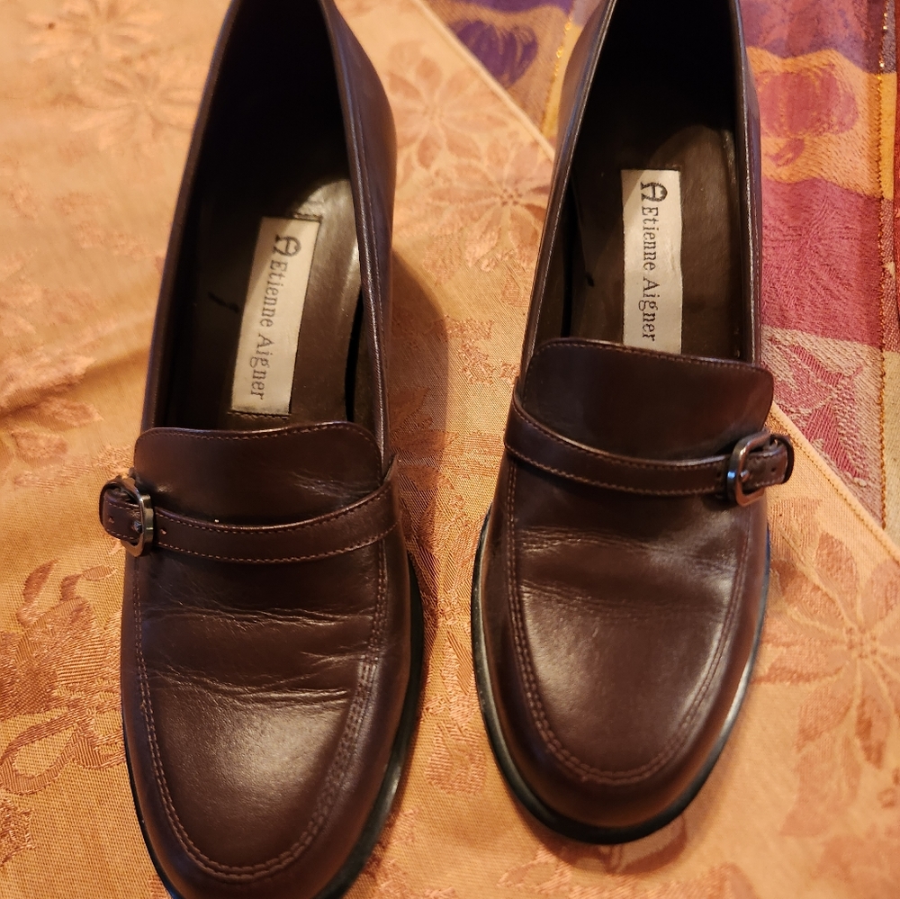 Aigner brown heels